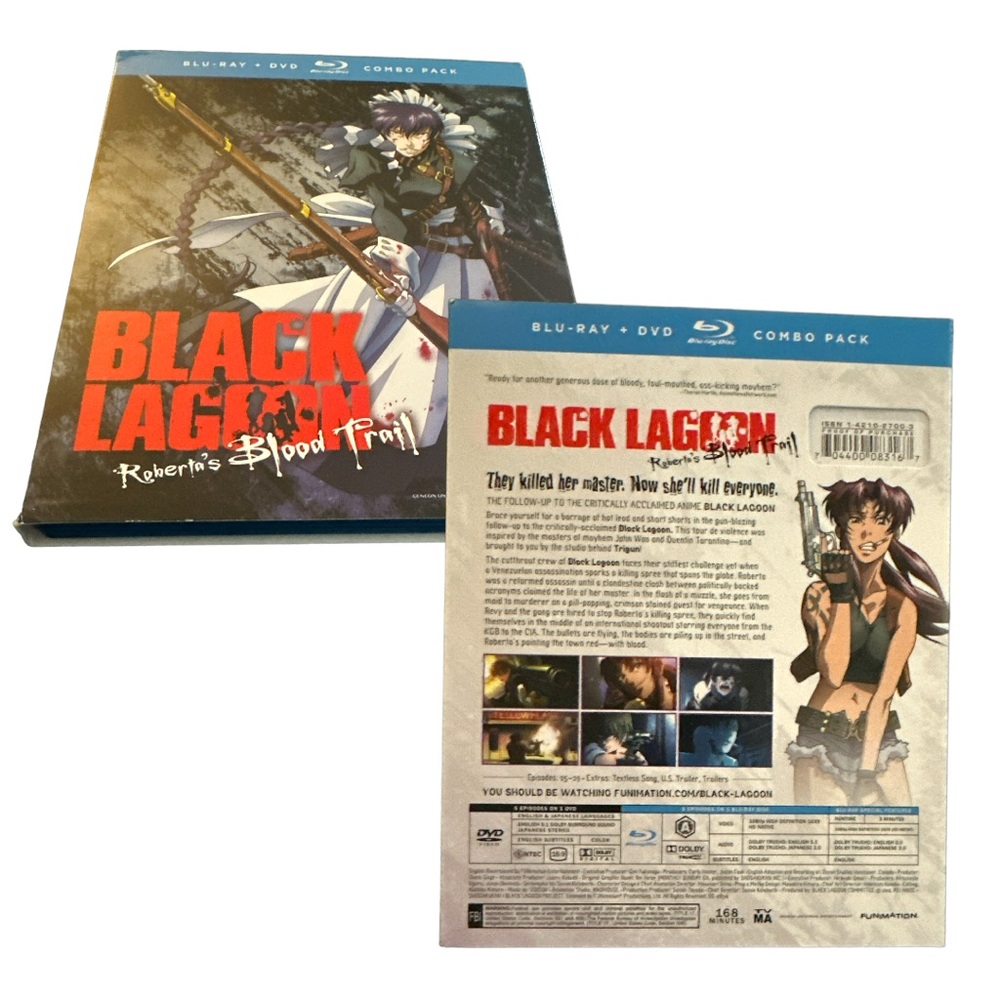 Anime Movie Black Lagoon Robertas Blood Trail DVD + Blue Ray Combo